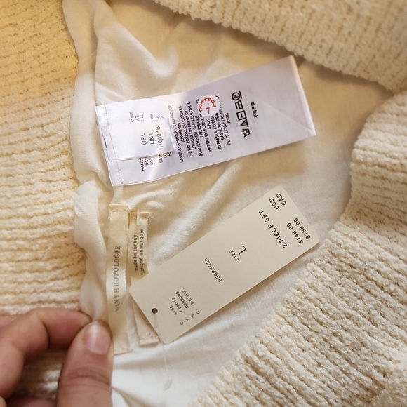 NWT ANTHROPOLOGIE white sweater skirt - Picture 4 of 12
